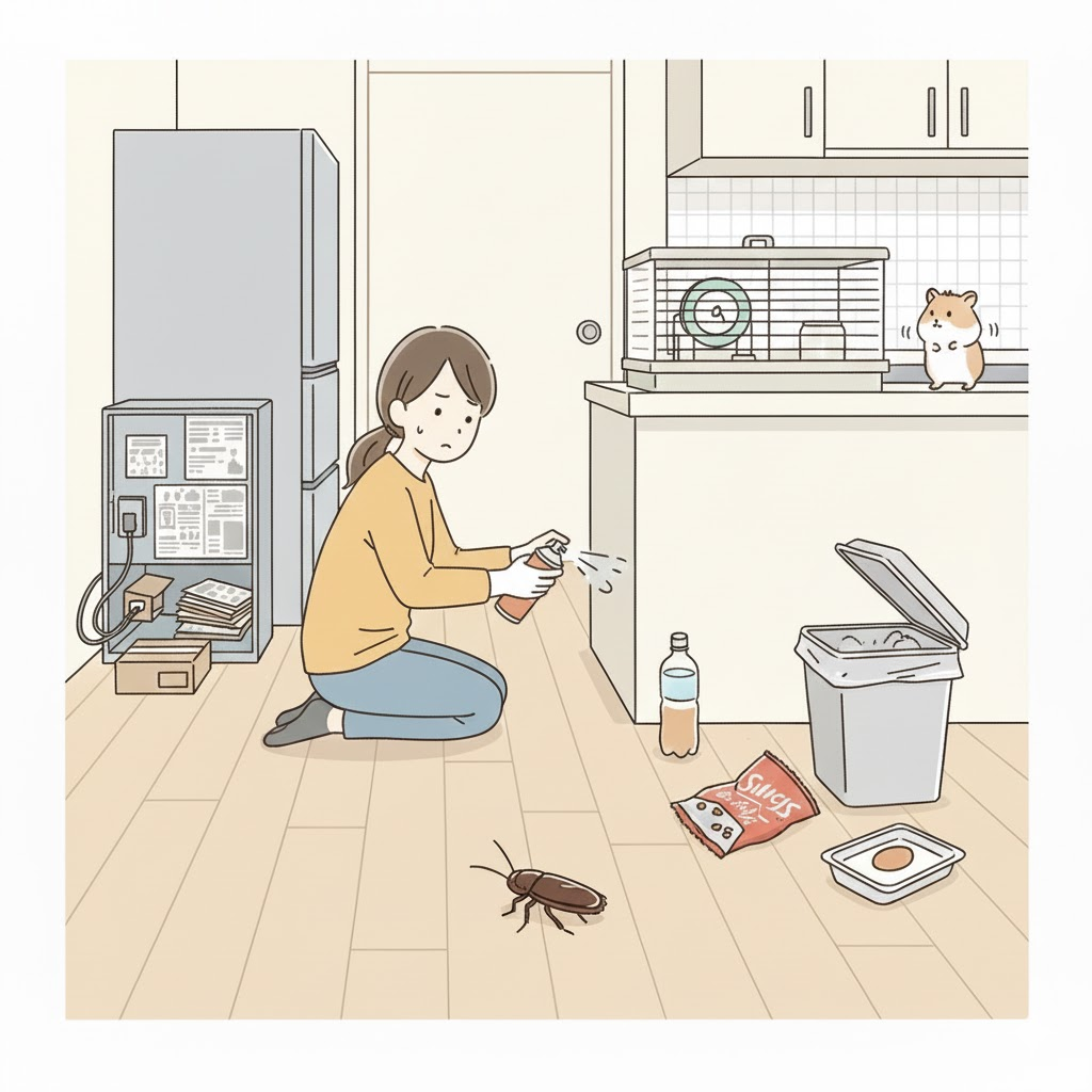 ハムスターに安全なゴキブリ対策！殺虫剤は使える？ペットを守る駆除方法を徹底解説