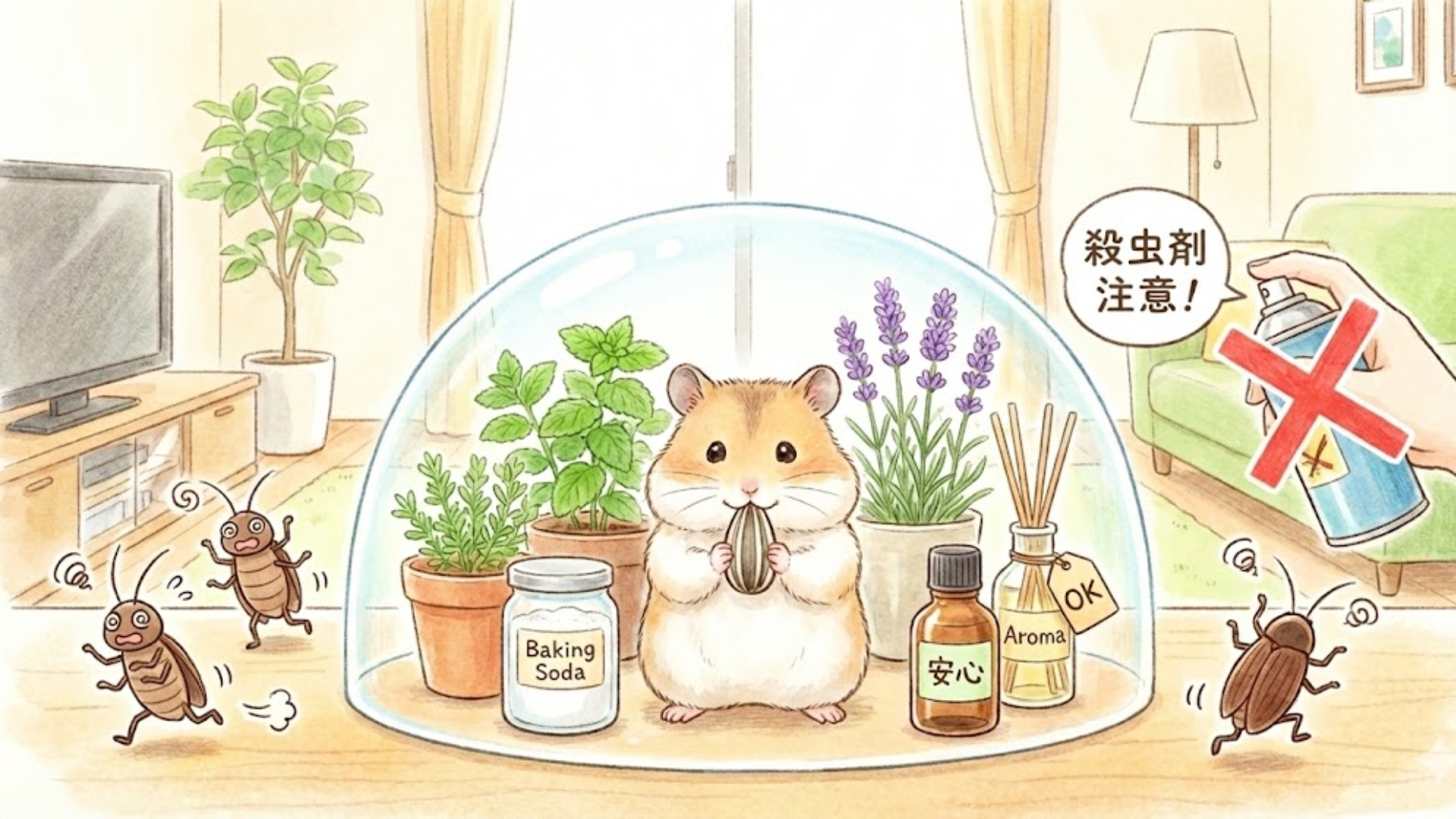 ハムスターに安全なゴキブリ対策！殺虫剤は使える？ペットを守る駆除方法を徹底解説