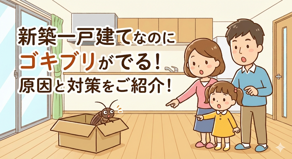 新築一戸建てなのにゴキブリがでる！原因と対策をご紹介！