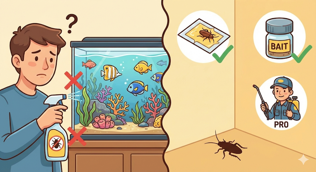 熱帯魚がいても殺虫剤は使える？危険性と安全なゴキブリ対策・プロに依頼する方法まで徹底解説！